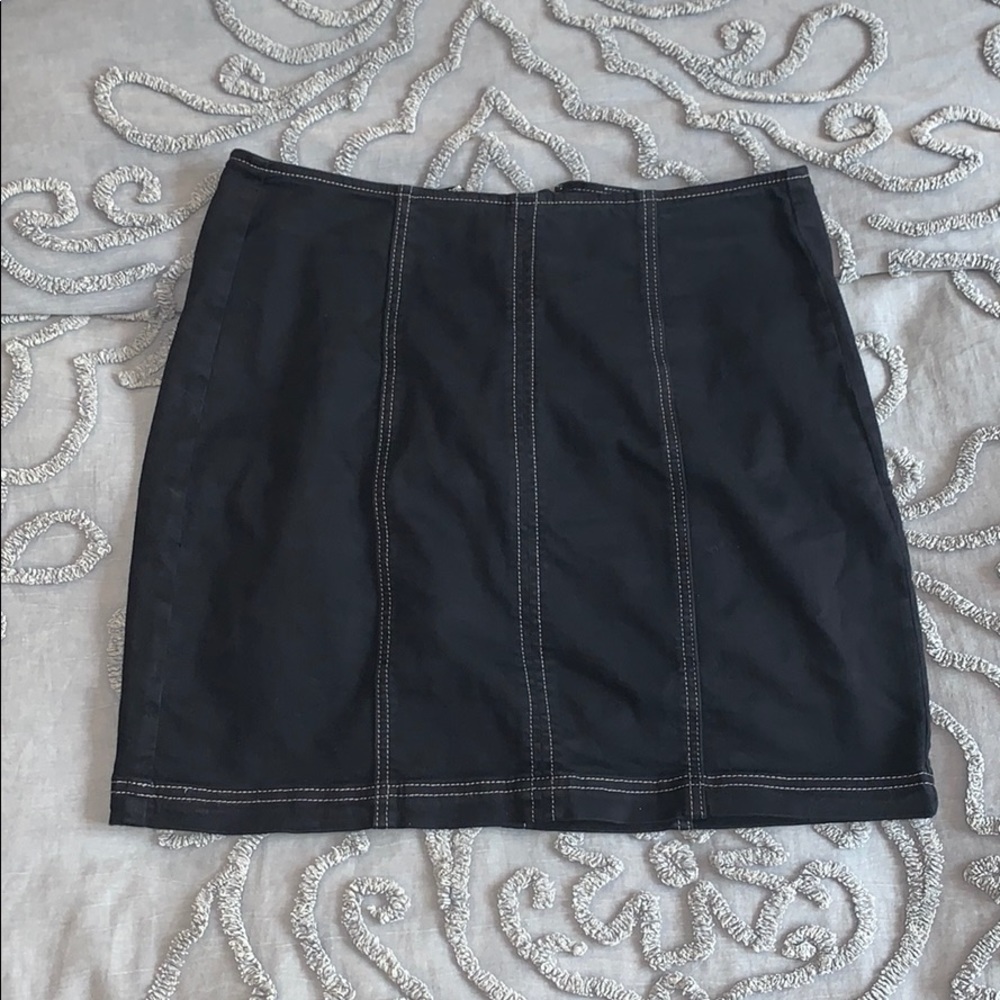 PacSun black denim skirt